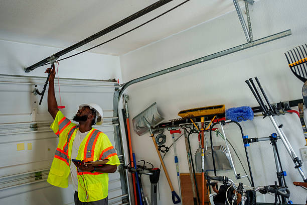 Professional Garage Door technician working in Lake Telemark, NJ